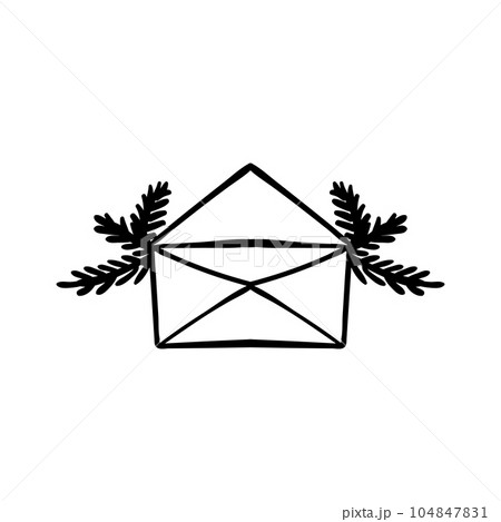 Illustration of envelope on white background. Illustration of envelope on white background. 104847831