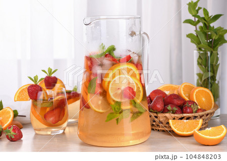 Summer Sangria cocktail Summer Sangria cocktail 104848203