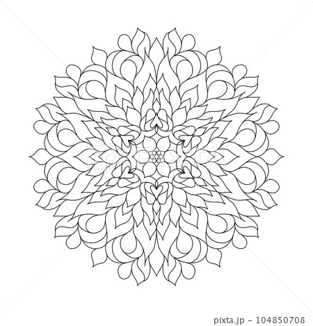 Isolated simple floral mandala. Vector ornamental illustration. 104850708