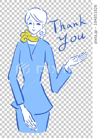 Parisienne 少女時尚插畫 CA 機艙服務員空姐 104851826