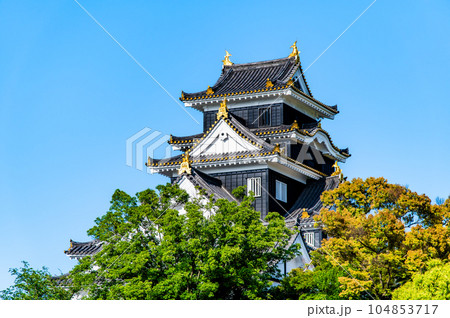 岡山城　漆黒の天守閣 104853717