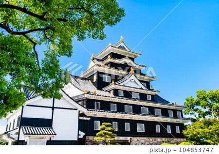 岡山城　漆黒の天守閣 104853747