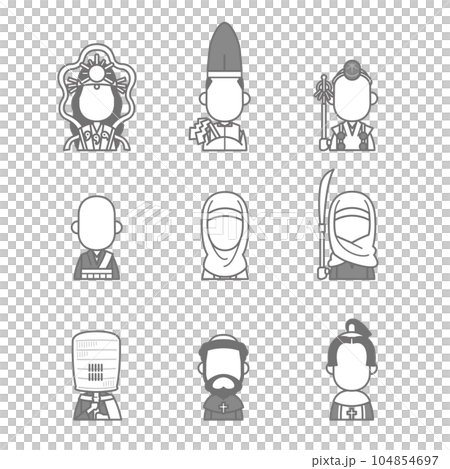 日本歷史圖標集合 日本歷史圖標集合 104854697