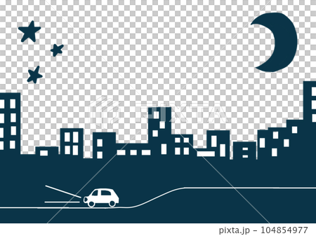 汽車在城市中行駛的插圖 104854977