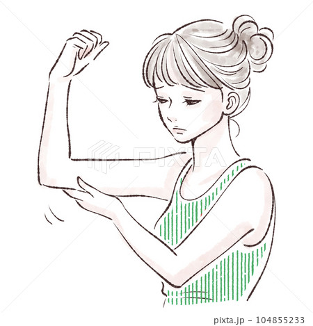 女性の二の腕/腕/ぷよぷよ/脱毛/ダイエット/ウエスト/くびれ/シェイプアップ/皮下脂肪/脂肪吸引/ 104855233