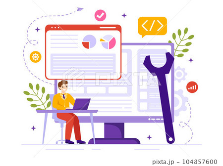 Software Testing Vector Illustration with Application Engineering, Debugging Development Process, Programming and Coding in Hand Drawn Templates Software Testing Vector Illustration with Application Engineering, Debugging Development Process, Programming and Coding in Hand Drawn Templates 104857600
