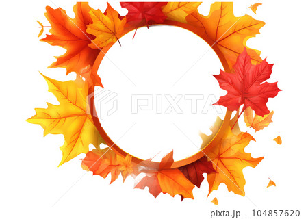 Autumn Leaves Border isolated on white background Autumn Leaves Border isolated on white background 104857620