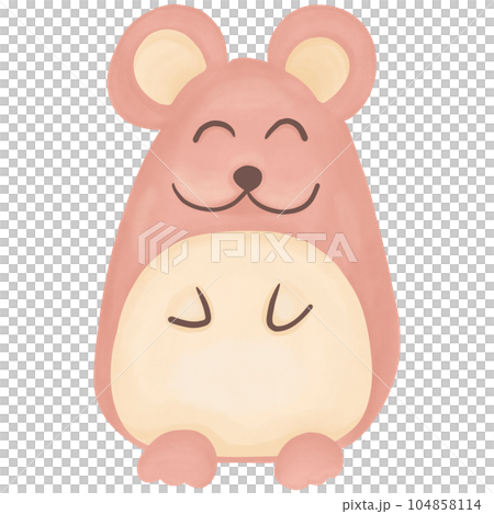 Cute cartoon hamster. Vector illustration isolated on white background. Cute cartoon hamster. Vector illustration isolated on white background. 104858114