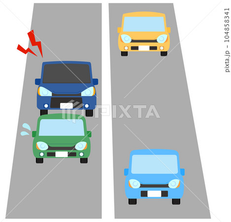 後ろの車に煽られている車 104858341