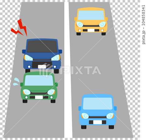 後ろの車に煽られている車 104858341
