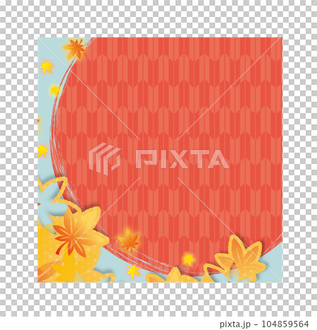 Cutout-style autumn leaves frame headline decorative frame Cutout-style autumn leaves frame headline decorative frame 104859564