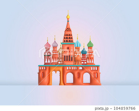 Saint Basil's Cathedral in Moscow landmark symbol and icon of Russia. Saint Basil's Cathedral in Moscow landmark symbol and icon of Russia. 104859766