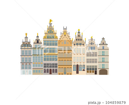 Travel landmark Belgium architecture Great Market Square The Grote Market of Antwerp. 104859879