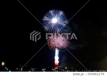 大曲花火大会 2022 雨天決行花火 第94回全国花火競技大会 8月27日 秋田県大仙市 大曲花火大会 2022 雨天決行花火 第94回全国花火競技大会 8月27日 秋田県大仙市 104862270