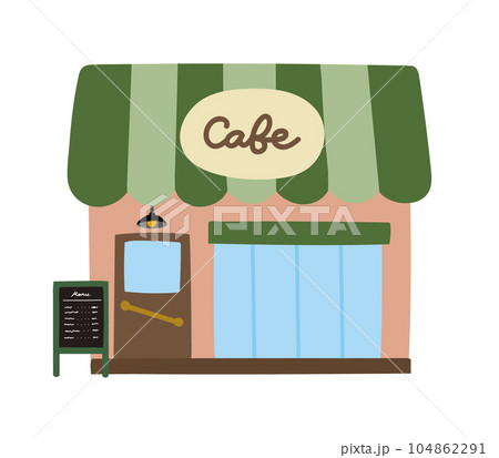 手描きのシンプルなカフェのアイコン 104862291