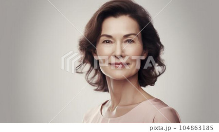 50代くらいの中高年アジア人女性のイメージ（Generative AI） 104863185