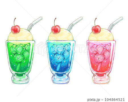クリームソーダのセット クリームソーダのセット 104864521