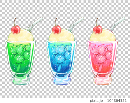 クリームソーダのセット クリームソーダのセット 104864521