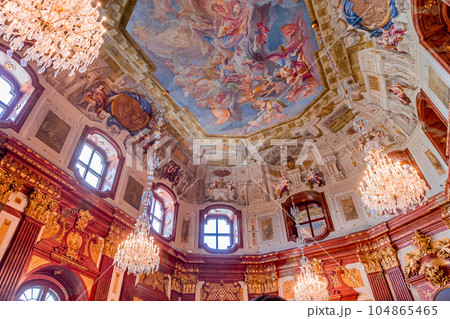 Belvedere palace in Vienna, Austria, interiors Belvedere palace in Vienna, Austria, interiors 104865465