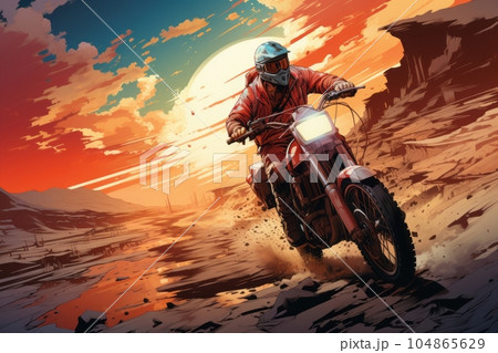 オフロードバイク,Generative AI AI画像 オフロードバイク,Generative AI AI画像 104865629