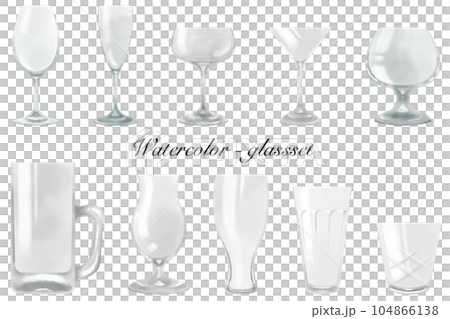 水彩畫的眼鏡插圖集 104866138