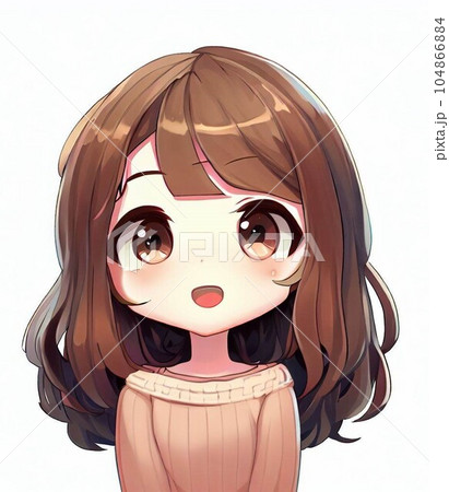 笑顔でたたずむ女の子 笑顔でたたずむ女の子 104866884