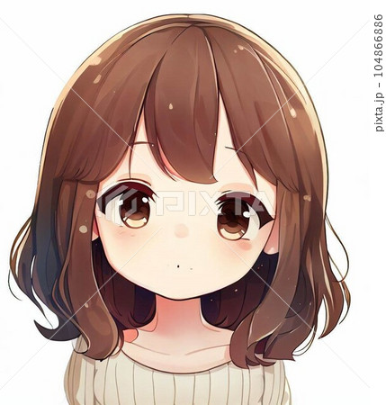 おっとりした表情の女の子 104866886