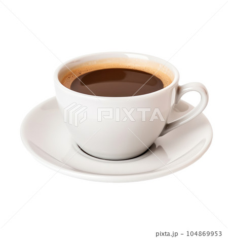Cup of coffee isolated. Illustration AI Generative 104869953