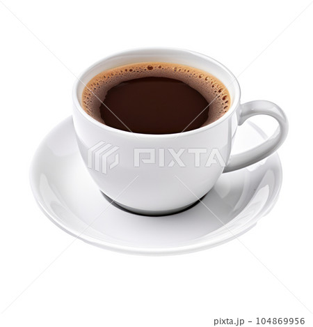 Cup of coffee isolated. Illustration AI Generative 104869956