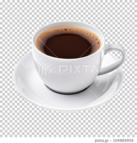 Cup of coffee isolated. Illustration AI Generative 104869956