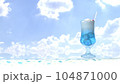 南国の美しいビーチとジュース 104871000