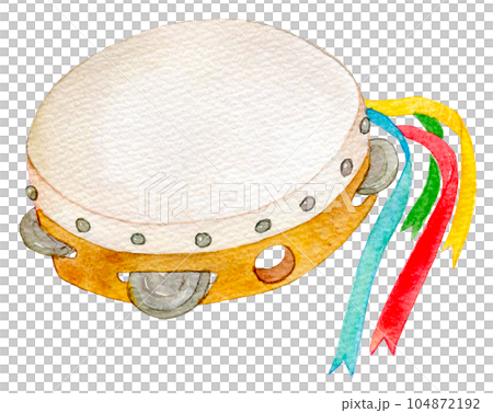 水彩イラスト タンバリン 楽器 音楽スクール 水彩イラスト タンバリン 楽器 音楽スクール 104872192