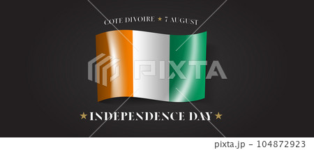 Cote Divoire happy independence day greeting card, banner with template text vector illustration Cote Divoire happy independence day greeting card, banner with template text vector illustration 104872923