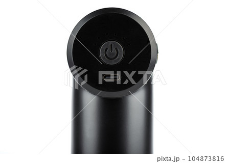 Power button and connector for charging the battery of the massage gun. Power button and connector for charging the battery of the massage gun. 104873816