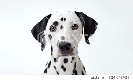 ダルメシアン 犬 白背景 ダルメシアン 犬 白背景 104873981