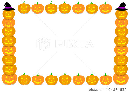 ハロウィンのカボチャのフレーム 104874633