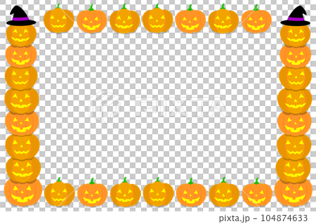 ハロウィンのカボチャのフレーム 104874633