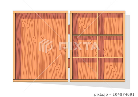 Wooden box isometric vector icon. Pallets fruits and vegetables transportation container 104874691