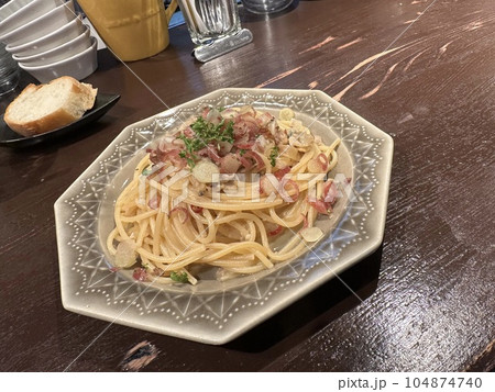 ミョウガとネギのオイルパスタ 104874740