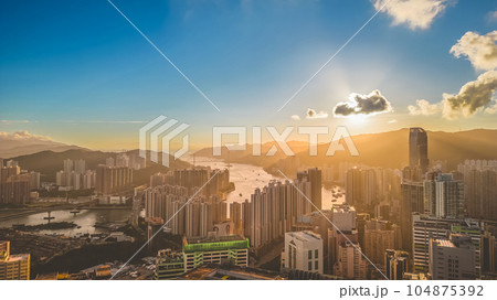 July 8 2021 Tsuen Wan District is a vibrant and bustling district 104875392