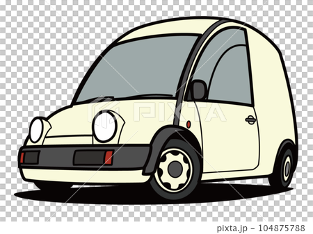 國內復古商用車米色汽車插畫 國內復古商用車米色汽車插畫 104875788