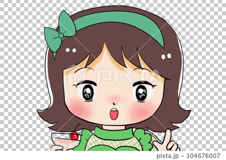 A woman drinking alcohol and blushing A woman drinking alcohol and blushing 104876007