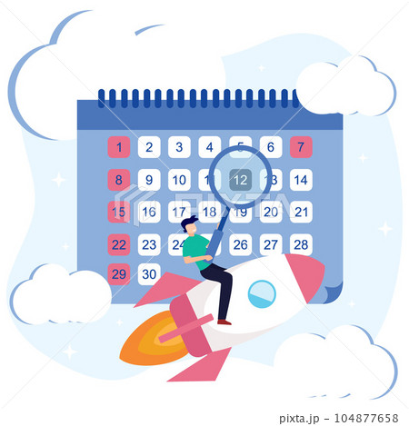 Illustration vector graphic cartoon character of business schedule 104877658