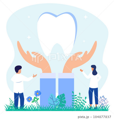 Illustration vector graphic cartoon character of dental clinic 104877837
