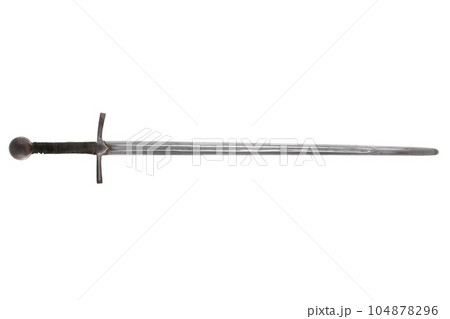 Medieval sword isolated on white. Medieval sword isolated on white. 104878296