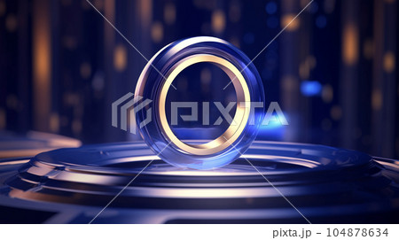 Futuristic abstract Facebook Logo, social media marketing concept, global network and communications. 104878634