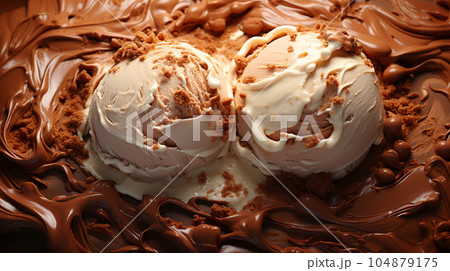 Delicious home made ice cream with coffee, desert menu, sweet concept 104879175