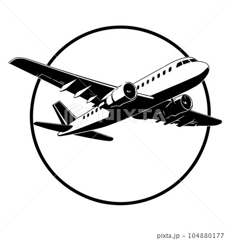 Taking off plane logo. 104880177