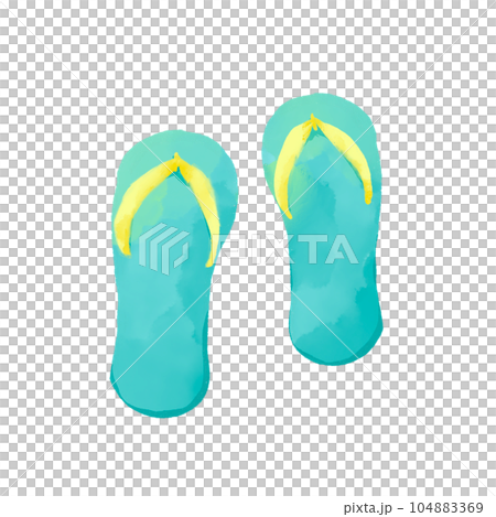 水彩人字拖 104883369