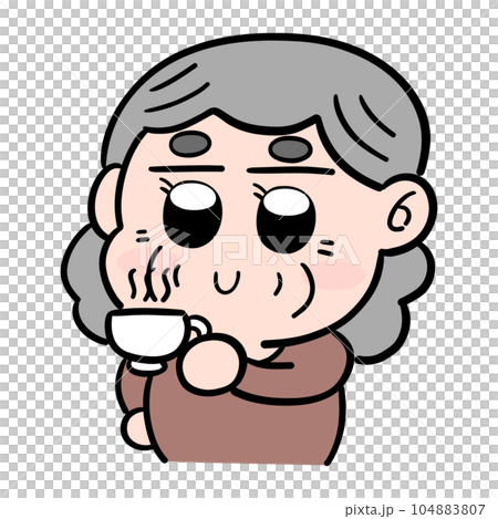grandma drinking tea grandma drinking tea 104883807